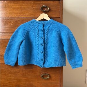 Kid’s Vintage Hand Knit Wool Cardigan